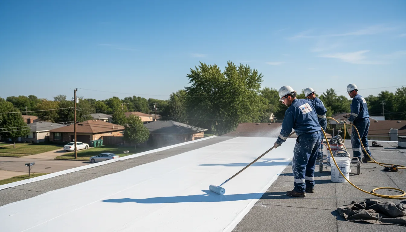 Commercial roof coating in Bison, OK near me